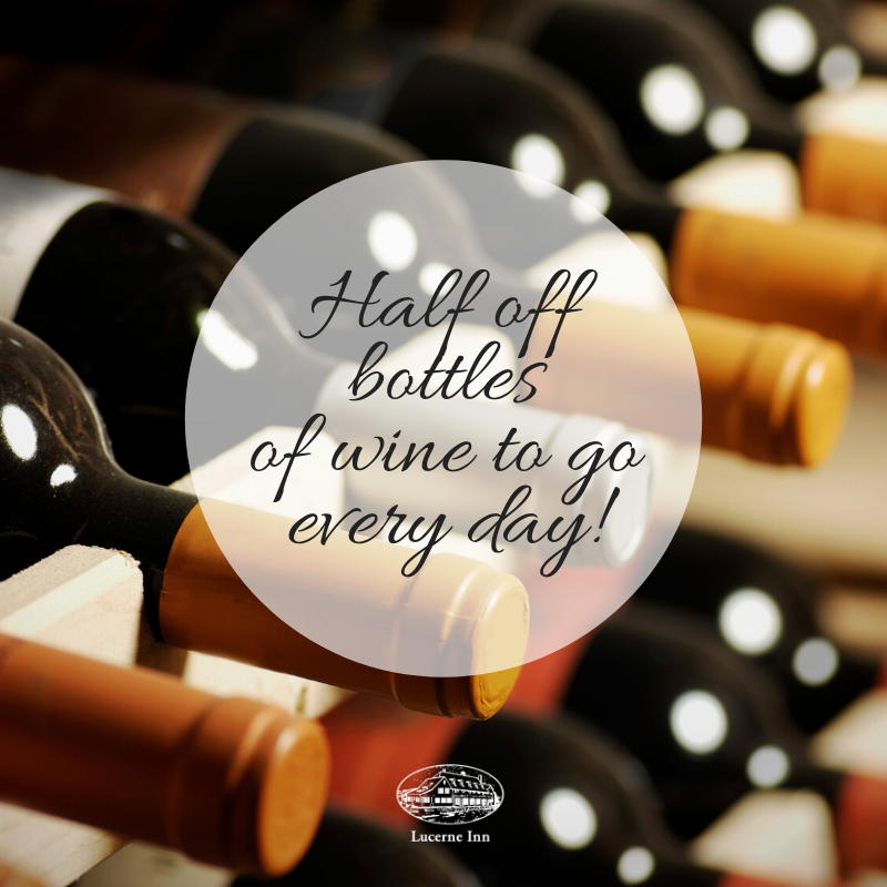 Why wait until Wednesday to WINE DOWN🍷🍷🍷?! We are offering half-priced bottles of wine with every takeout meal order over $50😃😋! You will receive 20% off all food takeout orders as well (not applied to wine). 
To view our wine menu - loom.ly/1fy3Ohw