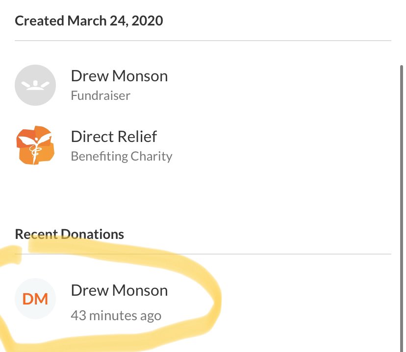 mytoecold's tweet photo. I started a fundraiser for the nonprofit Direct Relief. Today, If you donate at least $10 to the gofundme and tweet me a screenshot like this, I will reply with me singing your username on the piano. Or you can just donate!! https://t.co/do3cc8Sn7B https://t.co/25g7UQcp1V