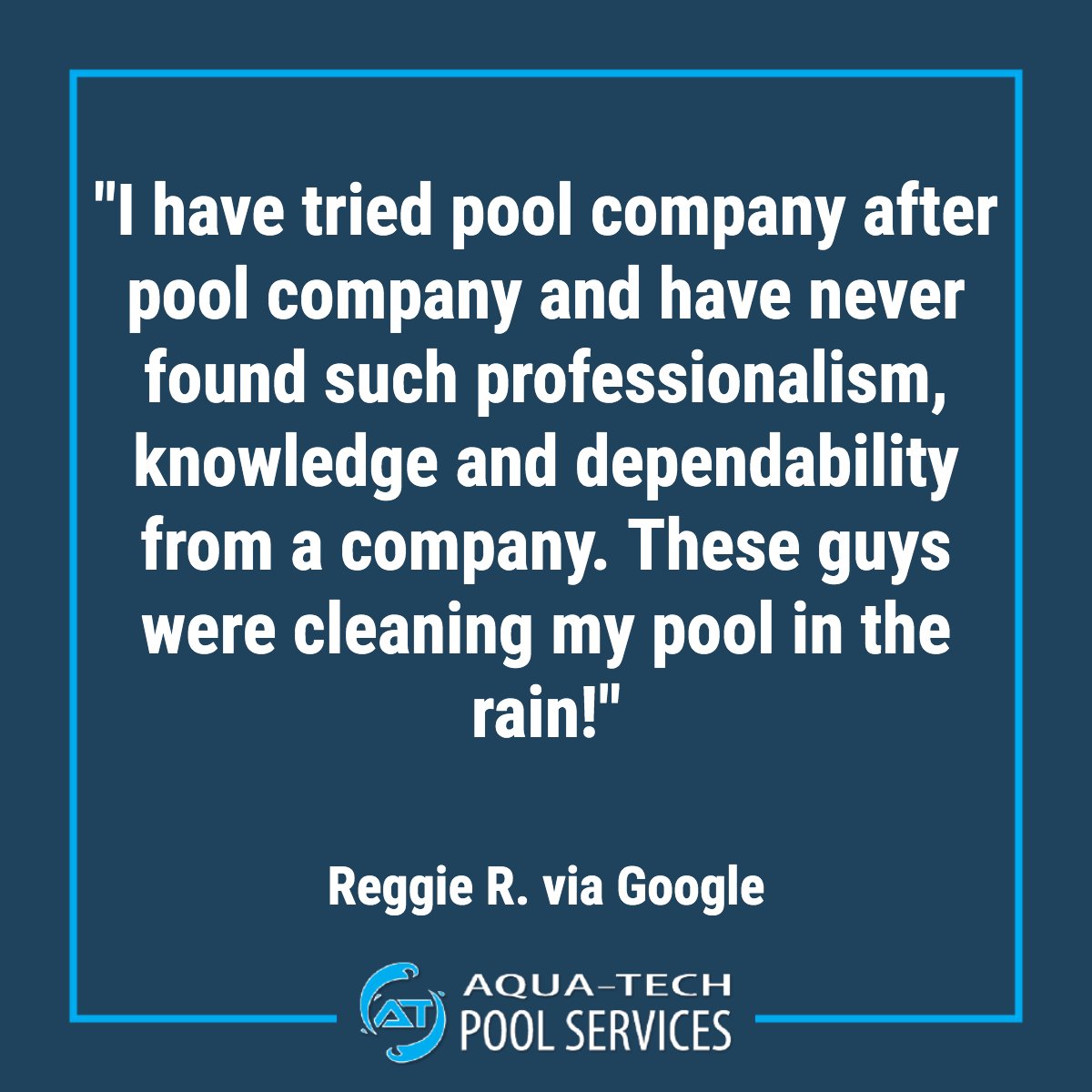 Being dependable and professional is what we do best, Reggie.