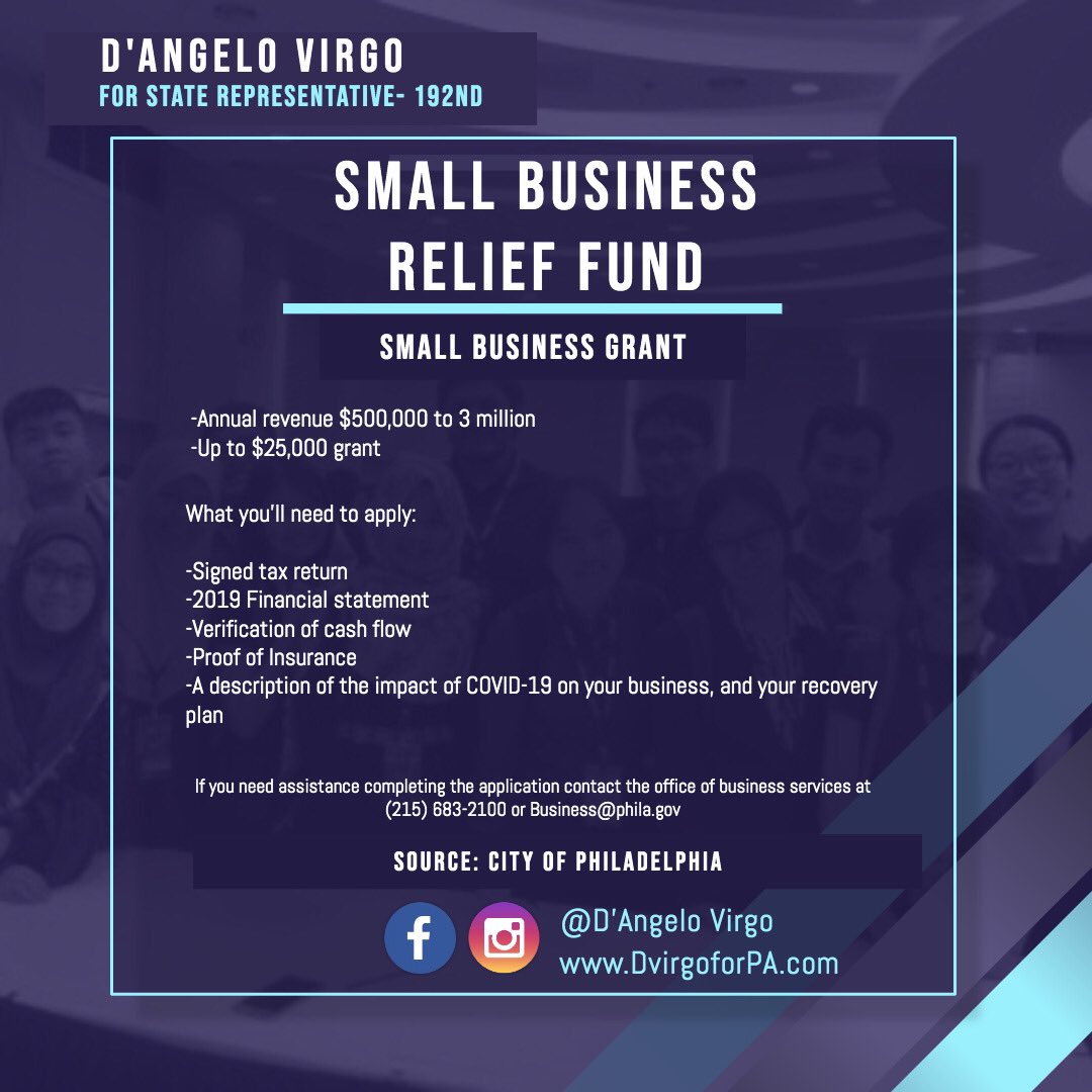 DAngeloVirgo192's tweet photo. Has your small business been affected by COVID-19. Check out the information and see if you qualify for relief. #ONEof192 https://t.co/wQEueQPAyJ