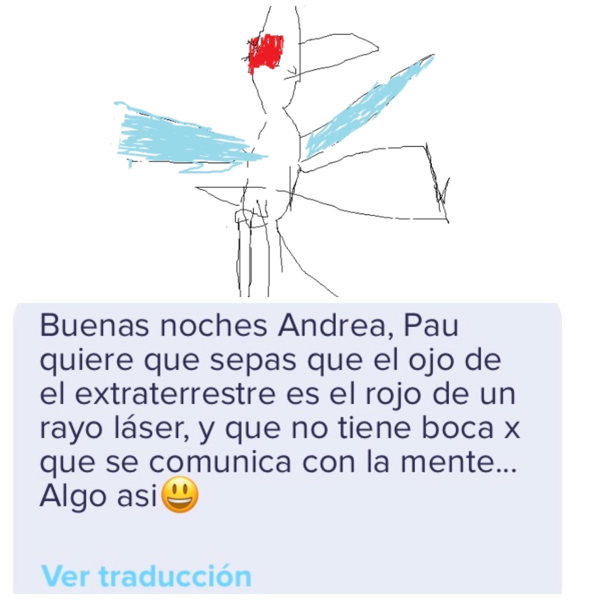 AndrePotterclas's tweet photo. Cuánto me queda por aprender de ellos... se me ocurre decirle que es un buen dibujo y que la próxima vez intente ponerle boca, ojos... #primerodeprimaria #vayacracks #creativity #awsomekids https://t.co/He97cvxoW3