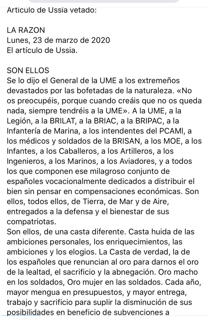 Delsurgr's tweet photo. ARTÍCULO DE USSIA VETADO EN “LA RAZÓN “ https://t.co/xx1bHJECCM