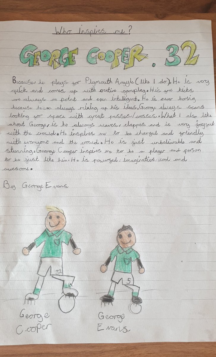 Home schooling went well today! This was George's inspiring piece, all his on work! 😍 Still keeping the dream alive during this tough time.
.
@Only1Argyle @georgecoopsx 
.
#homeschooling #idol #greatjob #inspiring #keepthedream #COVIDー19 #lockdown #stayhome