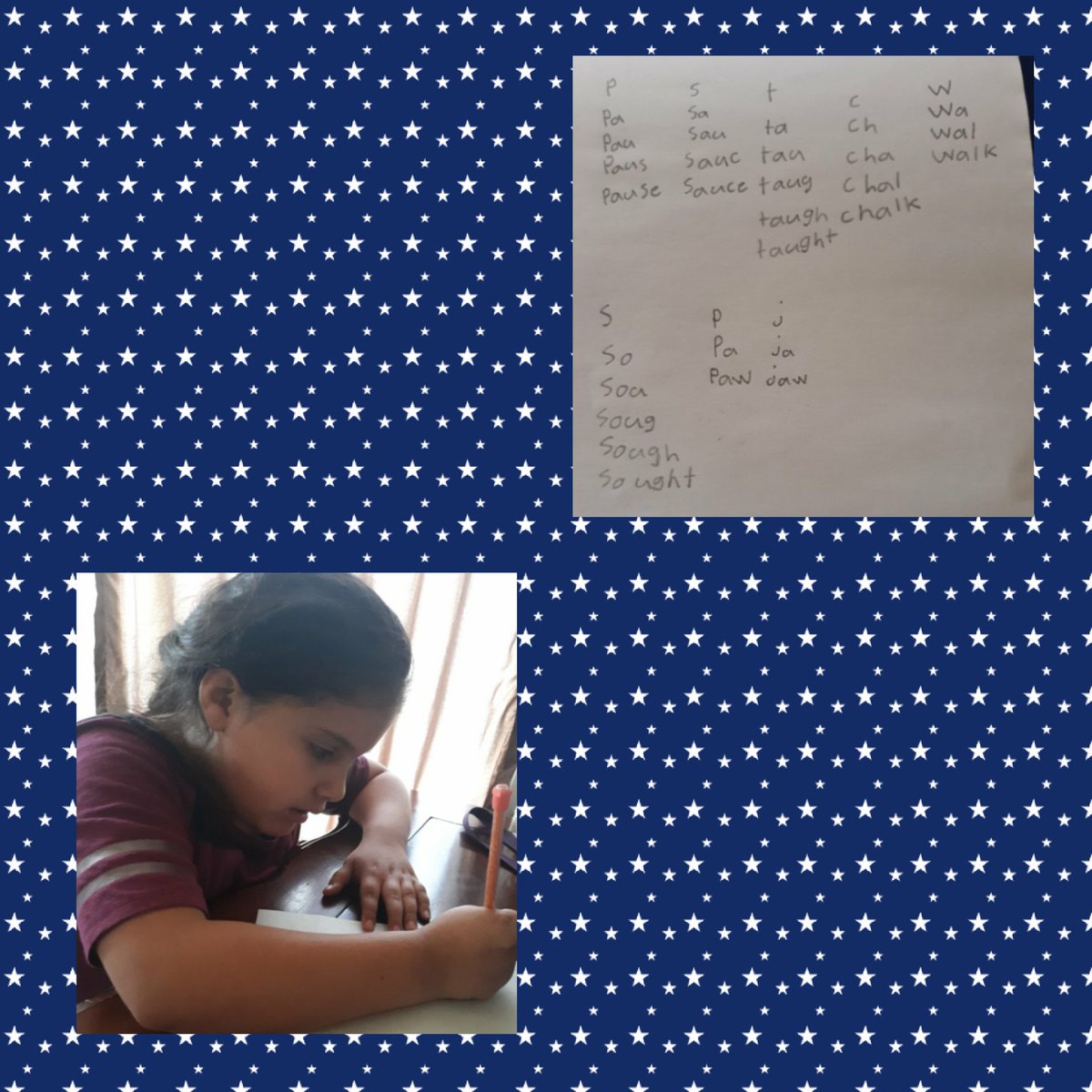 Celeste continues learning at home! #WorkFromHome #RocketPOWER <a href="/Columbia_VVUSD/">Columbia Elementary</a>