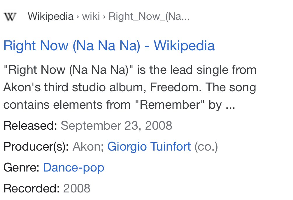what kind of tune is akon right now na na na what kind of tune is akon right now na na na