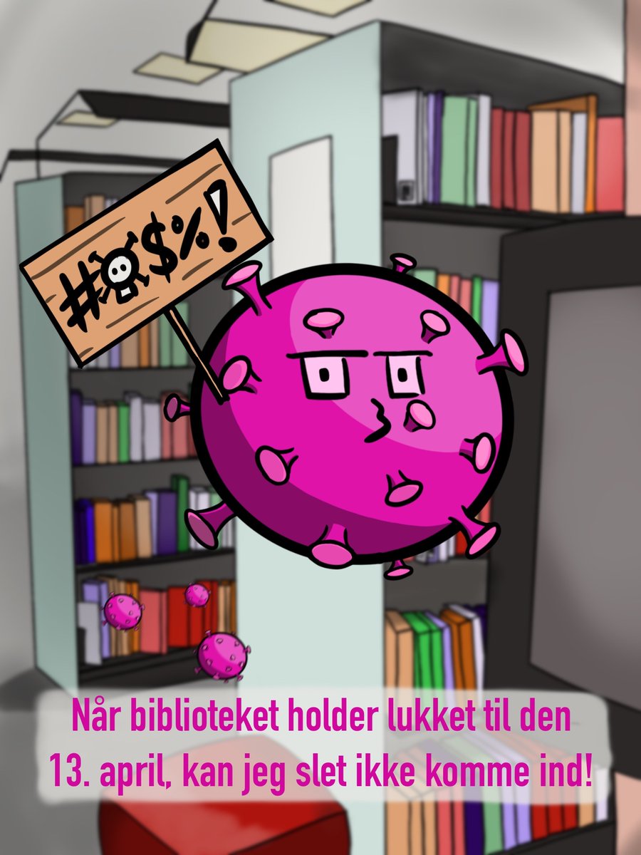 naesbib's tweet photo. I de seneste #Coronavid19 nyheder, har vi fået besked på, at lukningsperioden forsætter frem til den 13. april. Det betyder at vi først åbner bibliotekerne den 14. april. https://t.co/wJADgCA8ro