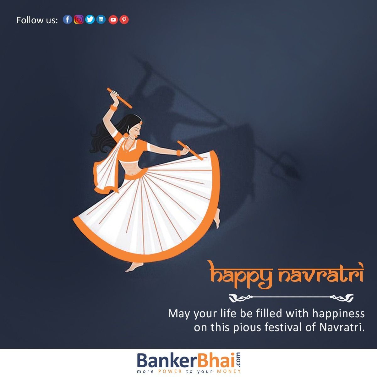 BankerBhai's tweet photo. May your life be filled with happiness on this pious festival of Navratri. Happy Navratri

#Bankerbhai #navratri #garba #india #durgapuja #durga #bhfyp #navratrispecial #instagram #festival #devi #dandiya  #jaimatadi #maadurga #spirituality https://t.co/eoCIiS1EUX