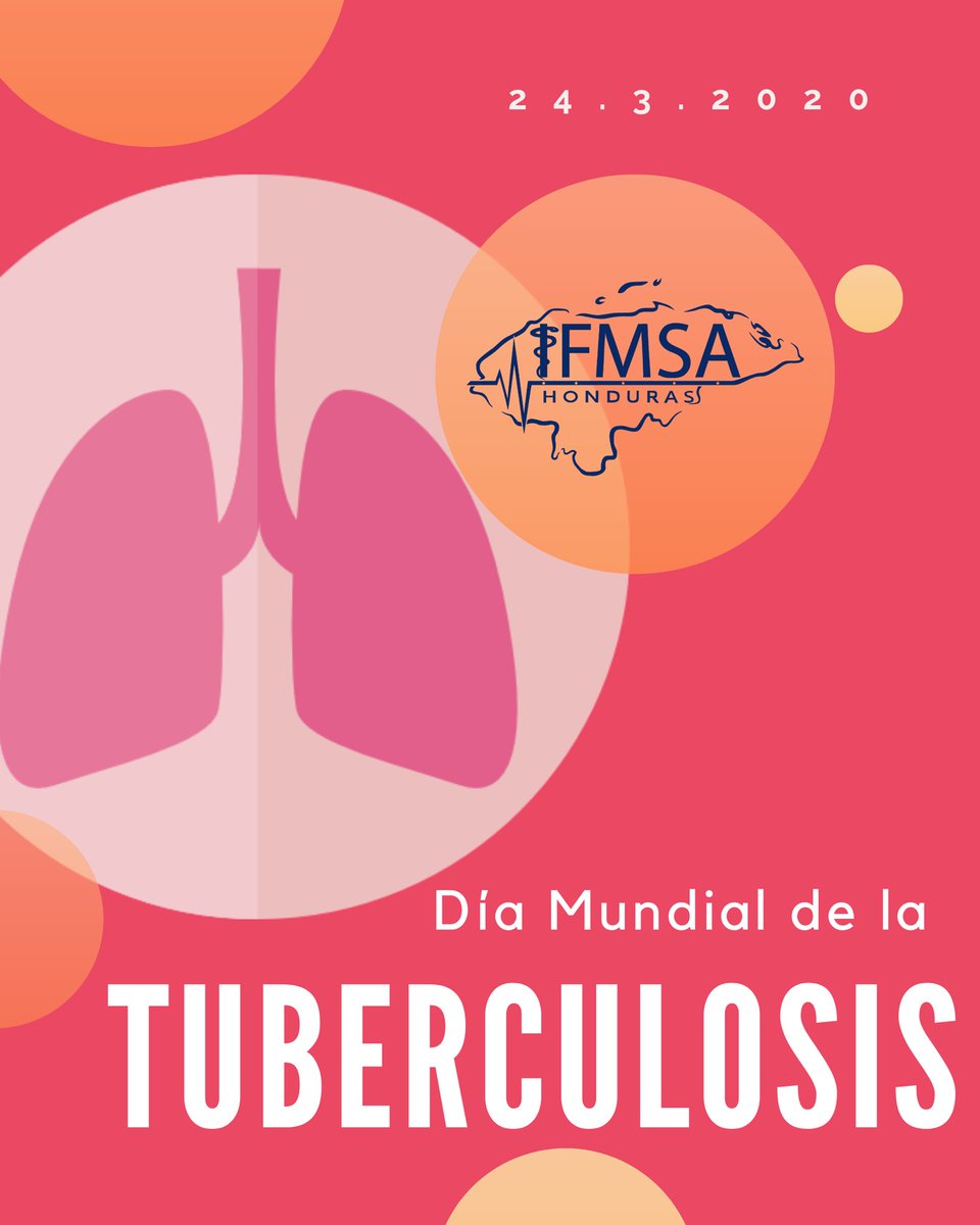 IFMSAHonduras's tweet photo. El 24 de marzo de cada año se celebra el Día Mundial de la Tuberculosis para concienciar sobre las terribles consecuencias de esta enfermedad.
Si quieres informarte más puedes visitar: https://t.co/j5VNuo2QlH
#EndTB #WorldTBDay #FindTB #TreatTB #Honduras #IFMSA
🍊🐼🕊❤🌦🌎🔁🌍🇭🇳 https://t.co/T9v1IhkGhp