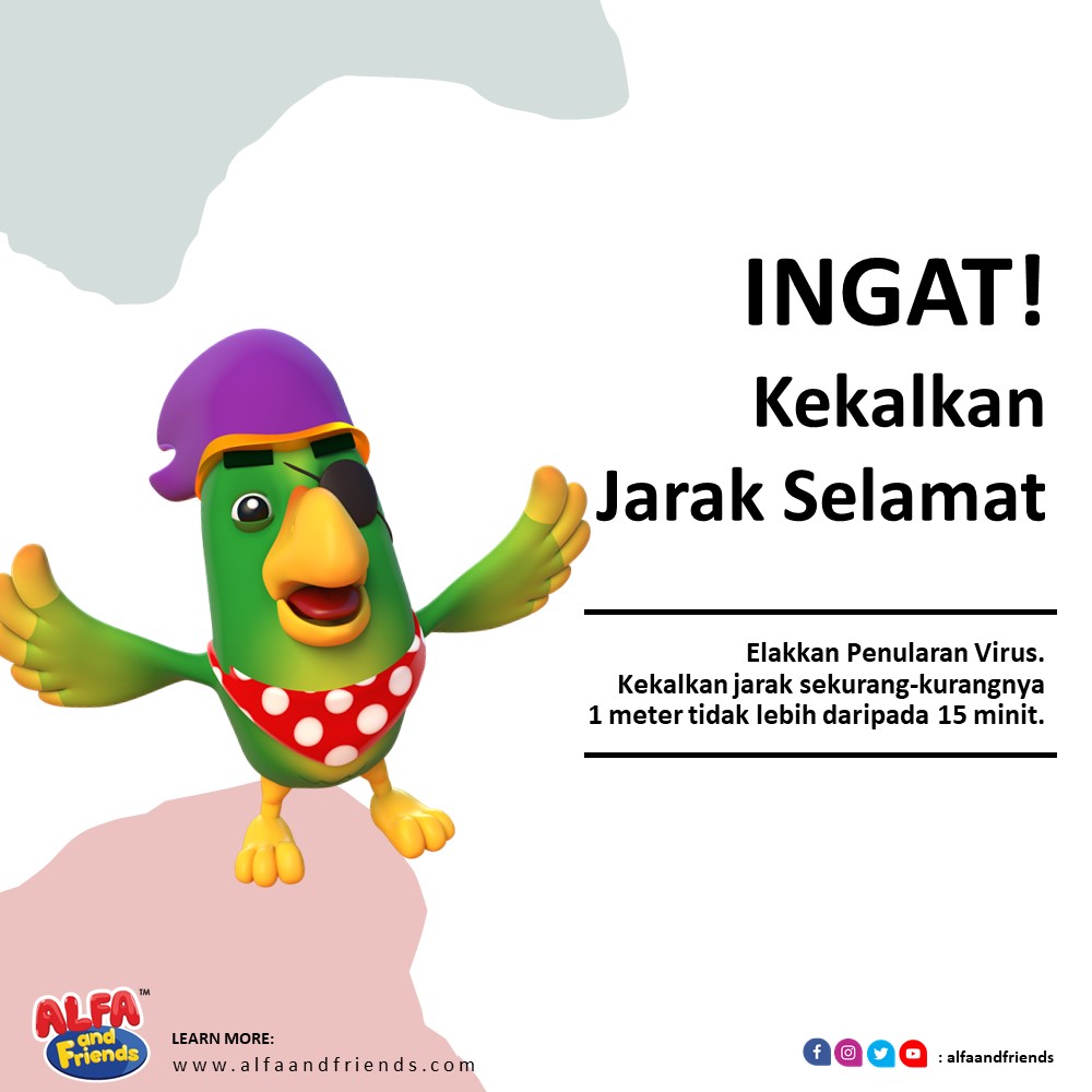 Jarak selamat ini merupakan di antara faktor penting dalam membantu penyebaran wabak COVID-19 ini daripada terus berleluasa dan menjadi barah.
#ALFAandFriends
#COVID19
#StaySafeStayAtHome
#dudukrumah https://t.co/0FY1gDzODT