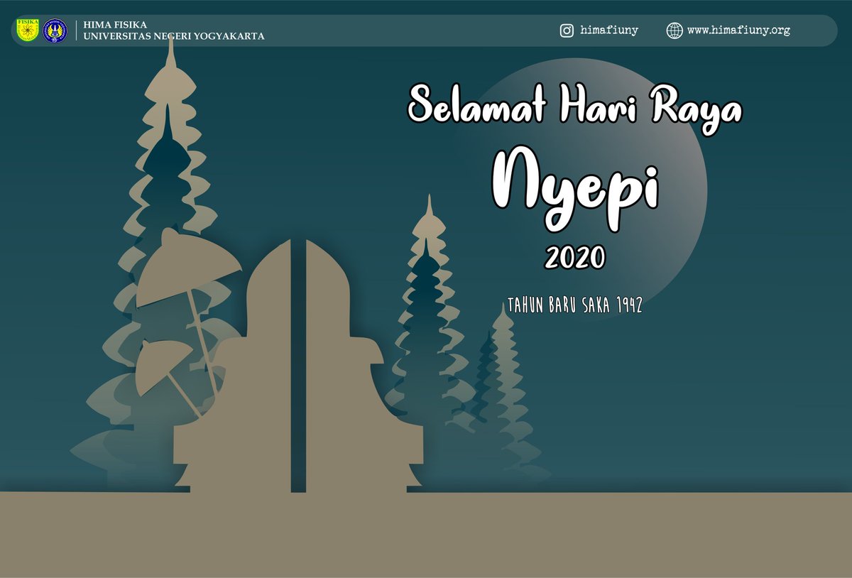 himafiuny's tweet photo. 😊  Selamat Hari Raya Nyepi tahun baru Saka 1942 bagi yang merayakan 😊 

#HIMAFI2020 https://t.co/DGxxjom3o7