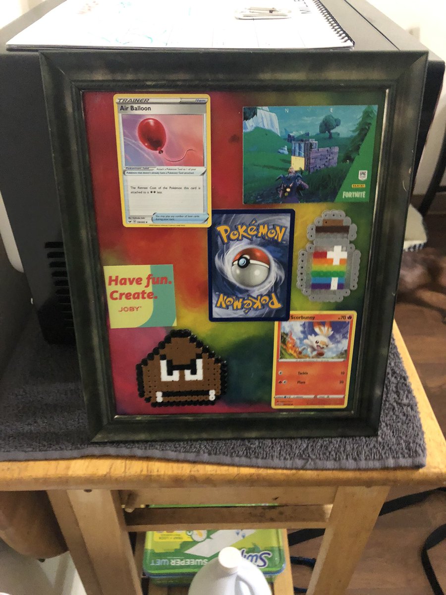 YBR756's tweet photo. Let’s get crafty I’m selling this custom painting I made #art #selling #pokemon #Fortnite #mario @DREWMALINO #gaming https://t.co/hJG7tEAEz3