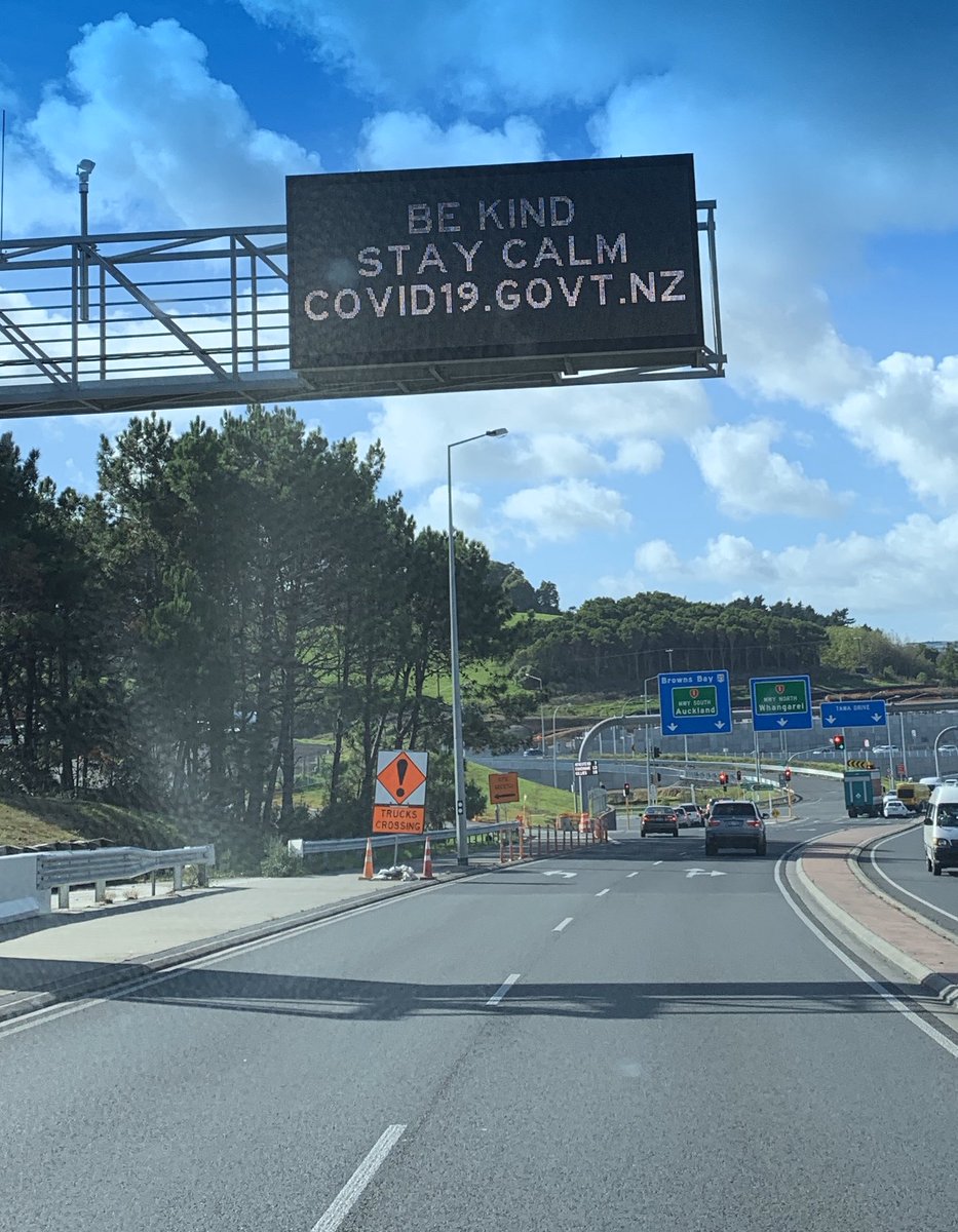 Wonderful message from the #NZ #Government on the highways today 😊 #COVID19