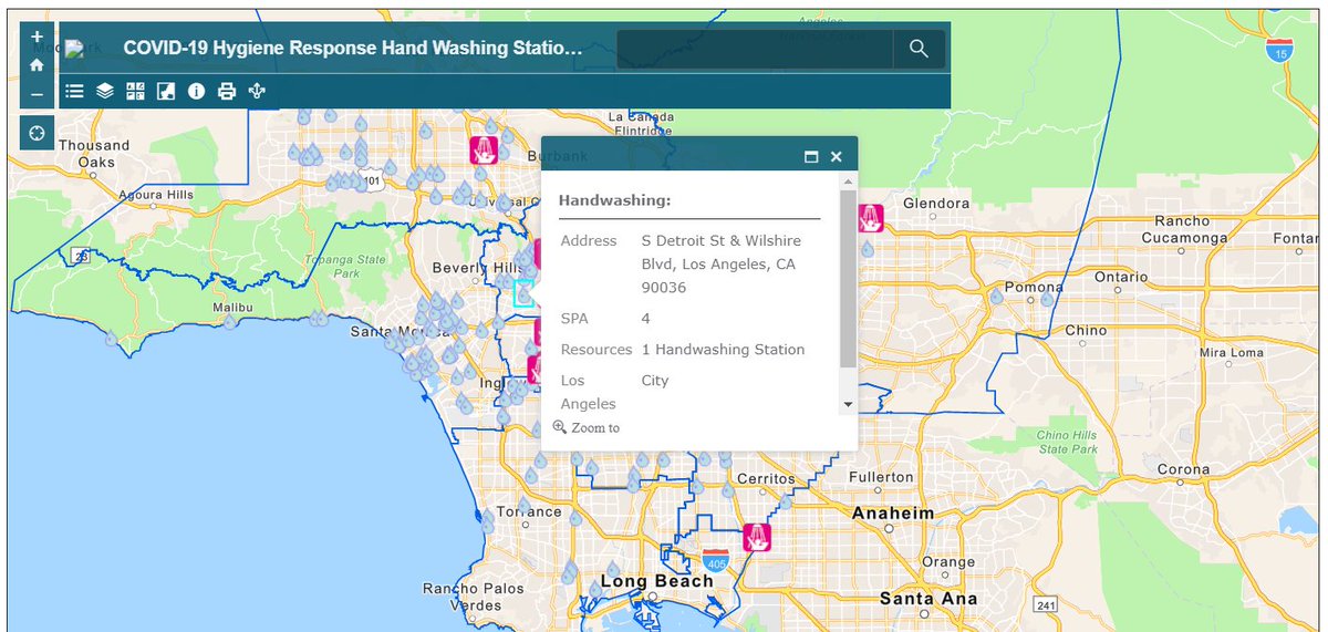 map of handwashing stations