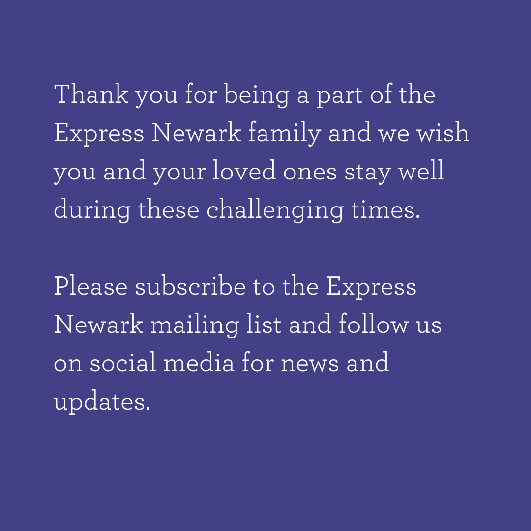 expressnewark's tweet photo. Due to Governor Murphy's executive order on March 21st, Express Newark is closed until further notice to comply with the governor's order. Thank you for being a part of the Express Newark family. Stay safe!
#expressnewark #rutgers #newarkarts #artscommunity #newarknj #stayathome https://t.co/sK9k4xIg6M