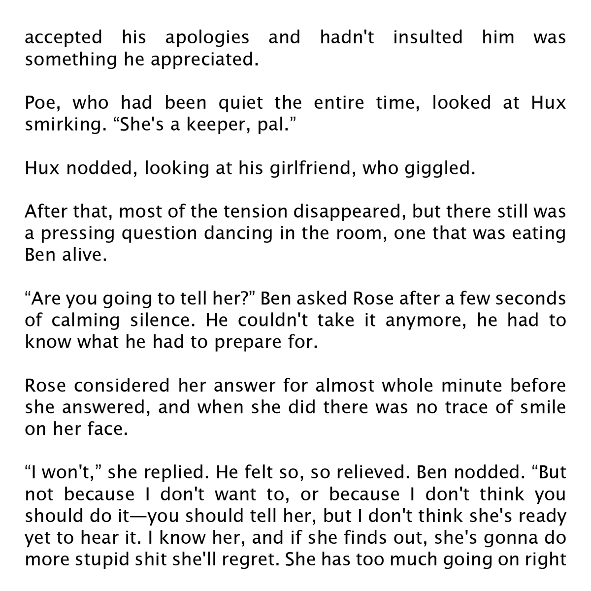  𝟭𝟬𝟮.the most pressing question is asked and answered: will rose tell rey kylo ren's real name?