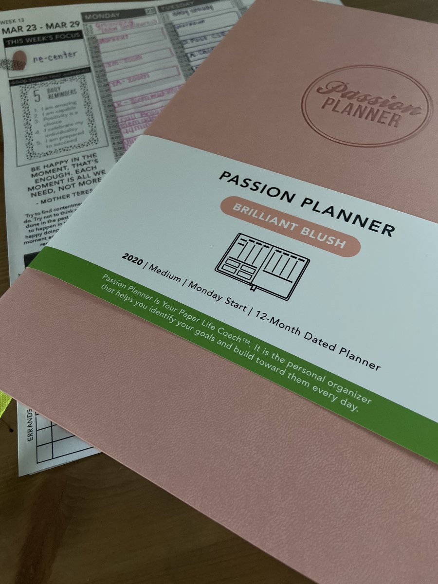 alissa_stoever's tweet photo. it's been 1 week since our #saneandsocial chat at #BasecampPD. after trying out the @passionplanner printables I invested in the real deal! thanks @MsM_AP & @jenniferacronk for the inspiration & for helping me to maintain a sense of organization & stay centered during this time! https://t.co/dRYJgGQZpJ