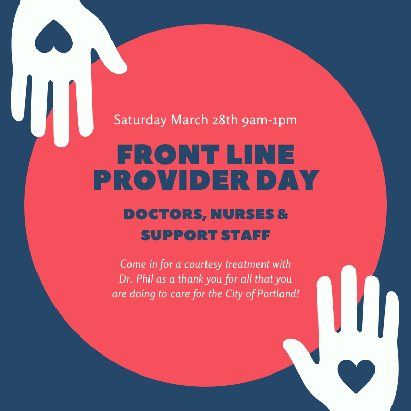LH_Chiropractic's tweet photo. #careforthecaregivers #frontlineday #laurelhurstchiropractic #portlandchiropractor https://t.co/E1VCvCtkdc
