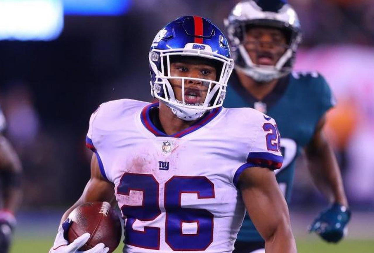 saquon barkley giants jersey color rush