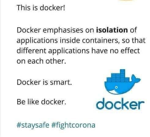 lol, I like this one #docker #fightcorona