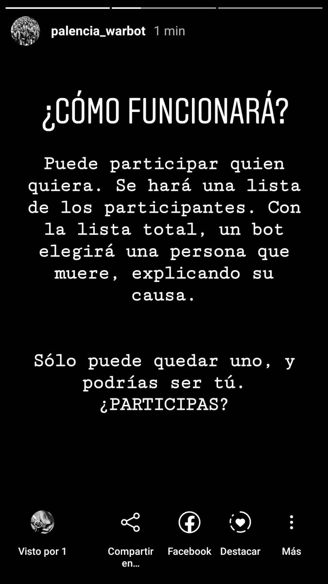 PalenciaWarBot's tweet photo. GUERRA CIVIL PALENTINA:
Si quieres participar tan solo pon un emoji🙃 https://t.co/lv2L4jFyft