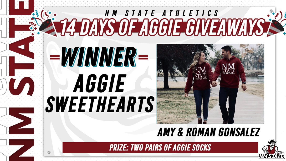 NMStateAggies's tweet photo. Aggie athletes make great Aggie sweethearts! Congrats to Amy &amp; Roman Gonsalez - your vote for best Aggie sweethearts! #AggieUp https://t.co/LWAODhMca9
