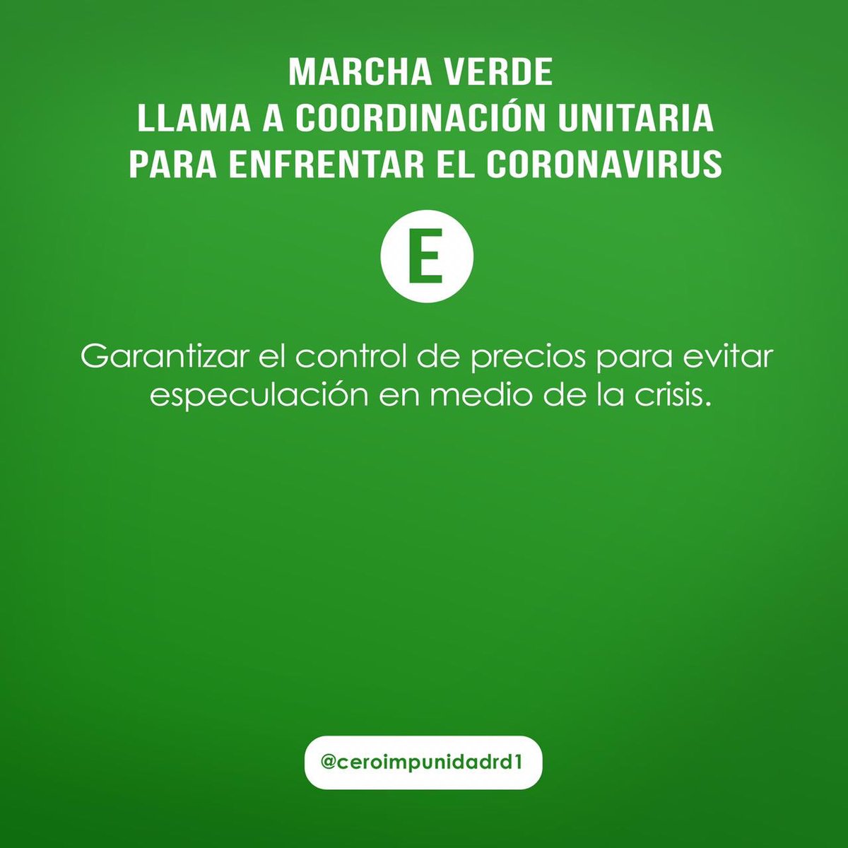 verde_marcha's tweet photo. El momento nos convoca a la unidad de todas las fuerzas comprometidas con los mejores intereses de la Patria para salvar la salud del pueblo. ##CoronaVirus #CoronavirusRD https://t.co/aP2MNCjd8g