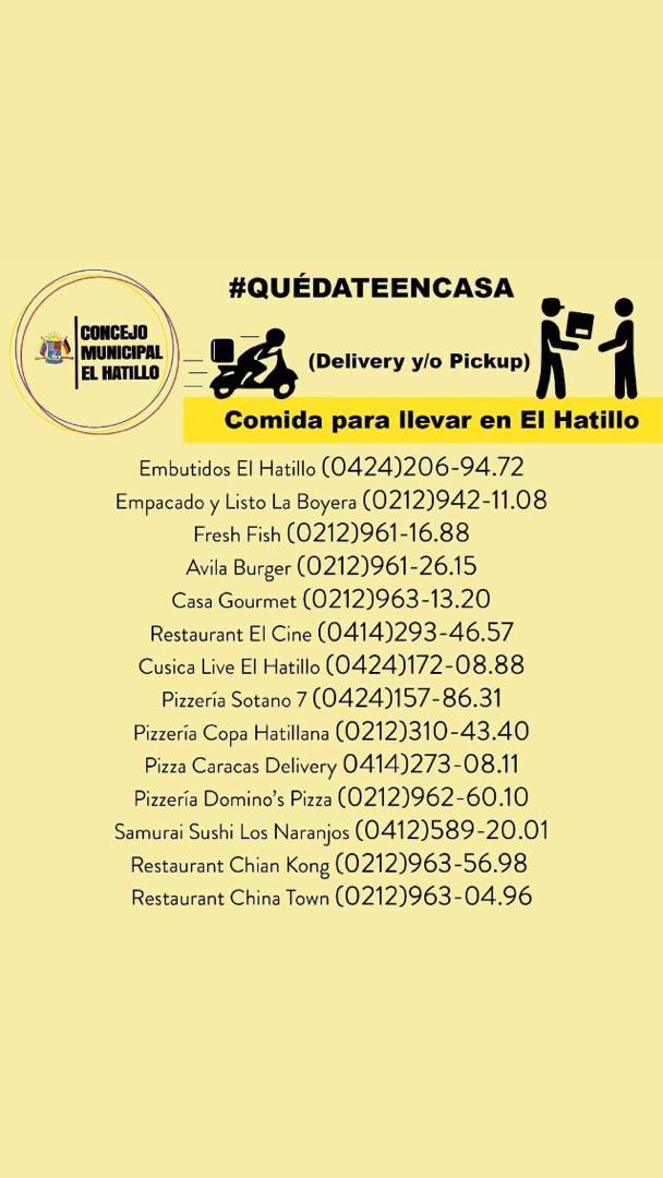 jss_fernandez's tweet photo. #24Mar | Desde el Concejo Mun #ElHatillo @ConcejoHatillo, ponemos a disposición de nuestros vecinos el listado de Supermercados, Panaderias, Farmacias, Veterinarios y Ventas de Comida a Delivery que están funcionando durante el Estado de Emergencia Sanitaria. 
#SeguimosTrabajando https://t.co/vMBBJwkH9q