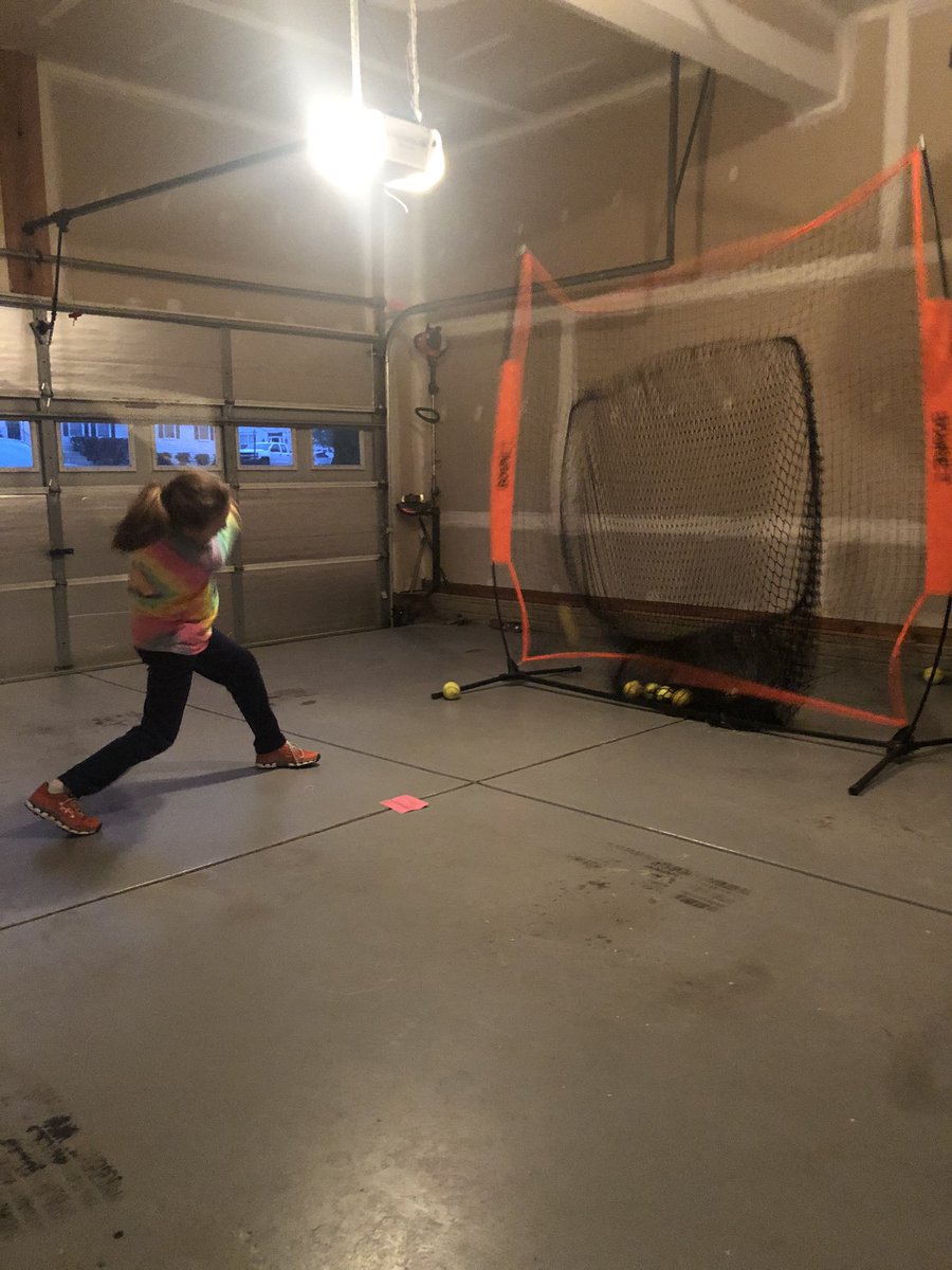 ehwils2's tweet photo. This counts as PE class, right?!? 🤣 Getting our swings in even though we can’t have practices. @blastmotion #somuchfreetime #softball https://t.co/GXuWdL7GTx