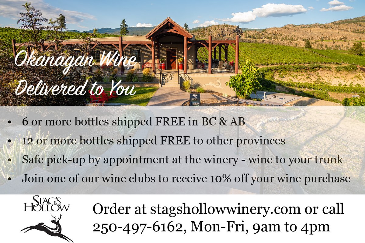 Thanks to everybody for their continued support! We have closed our tasting room doors until it is safe for all to enjoy again. Take time at home now to experiment with new recipes, to make those special meals. And pair them with wine! Free shipping thru April 3rd. #bcwinechat