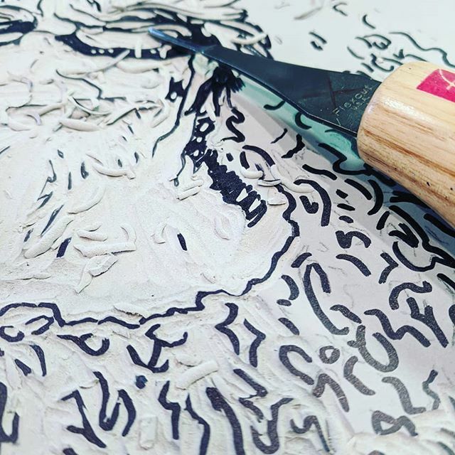 barebonesstudio's tweet photo. Squiggly Squiggles #linoleumcut https://t.co/PA3hwAc0Hu https://t.co/ajXTebYc8y