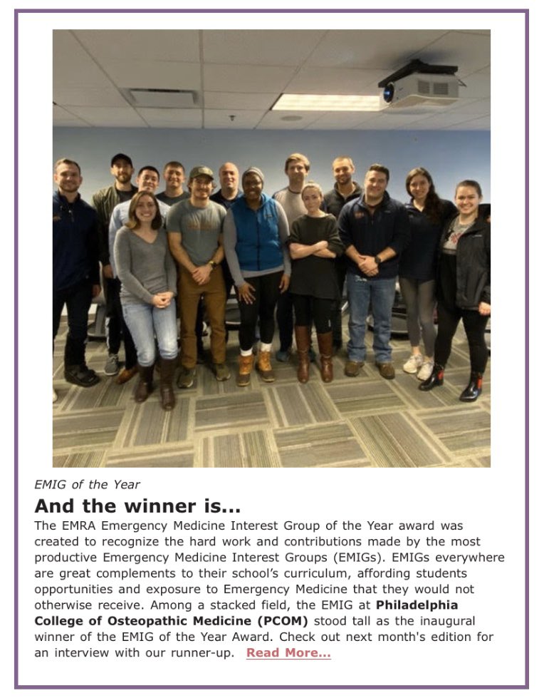 PCOM_EMIG's tweet image. So excited to win this year! #emed #emra #pcom #bestclubever