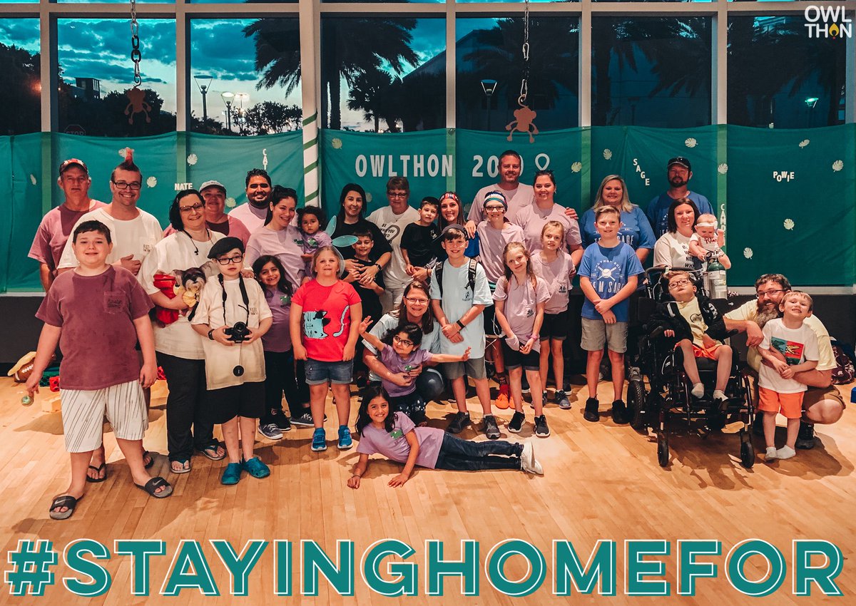 As we stay home during this crazy time, we can’t help but reflect back on how lucky we are to have so many amazing miracle families a part of OwlThon. They need our support now more than ever, and we want to know who you are staying home for too.  #StayingHomeFor
