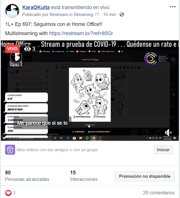 karaokulta's tweet photo. Siguennos en estos momentos a través de 1L+ en nuestras redes sociales.
.
.
.
.
#gamedev #indiedev #karaokulta #games #gamestudio #videogame #Karaokulta #DIRECTO #1LuchaMas #KaraOkulta #culturakaraokulta #vidakaraokulta #EnVivo https://t.co/7hCVwGn9Zb