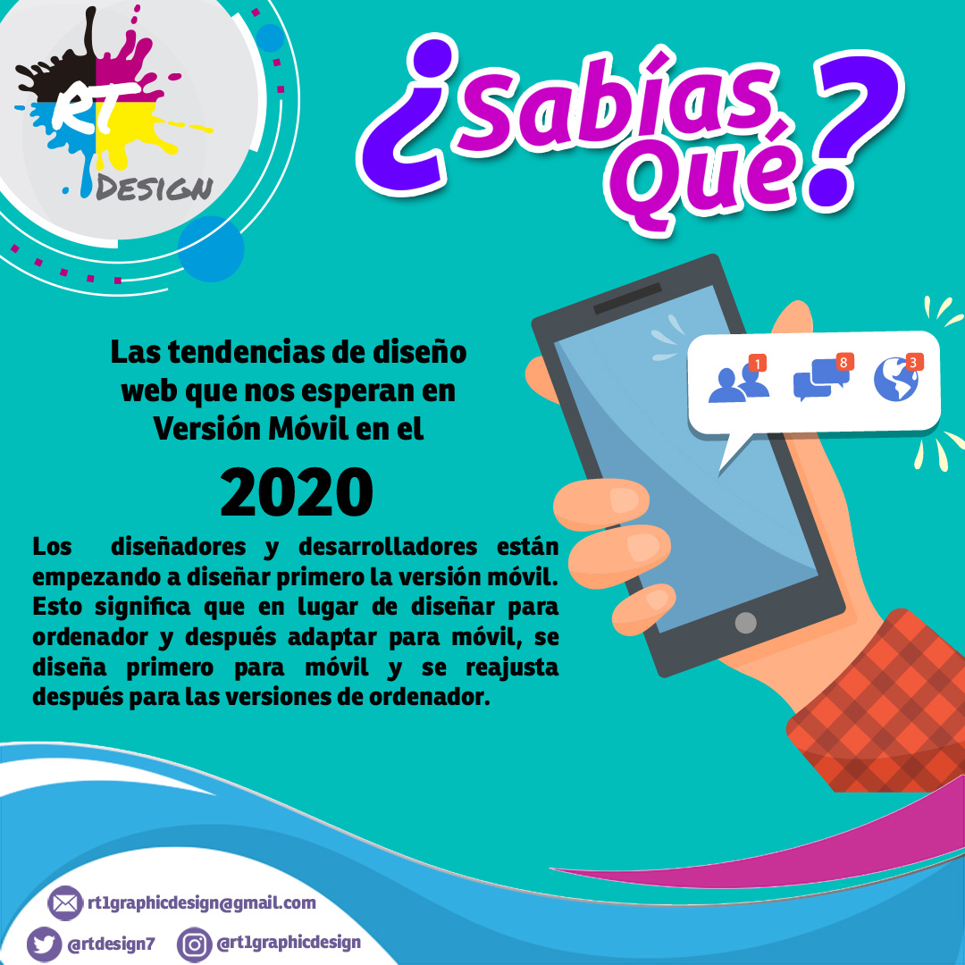 RTDesign7's tweet photo. Todos sabemos que el diseño y desarrollo de pág web evoluciona con el avance de la tecnología y el mundo virtual. Por lo que este año las tendencias y predicciones en materia de diseño web irán enfocadas a los dispositivos móviles y las rrss. #MobileWebDesignTrends #SocialNetwork https://t.co/T3tNdOUzBJ