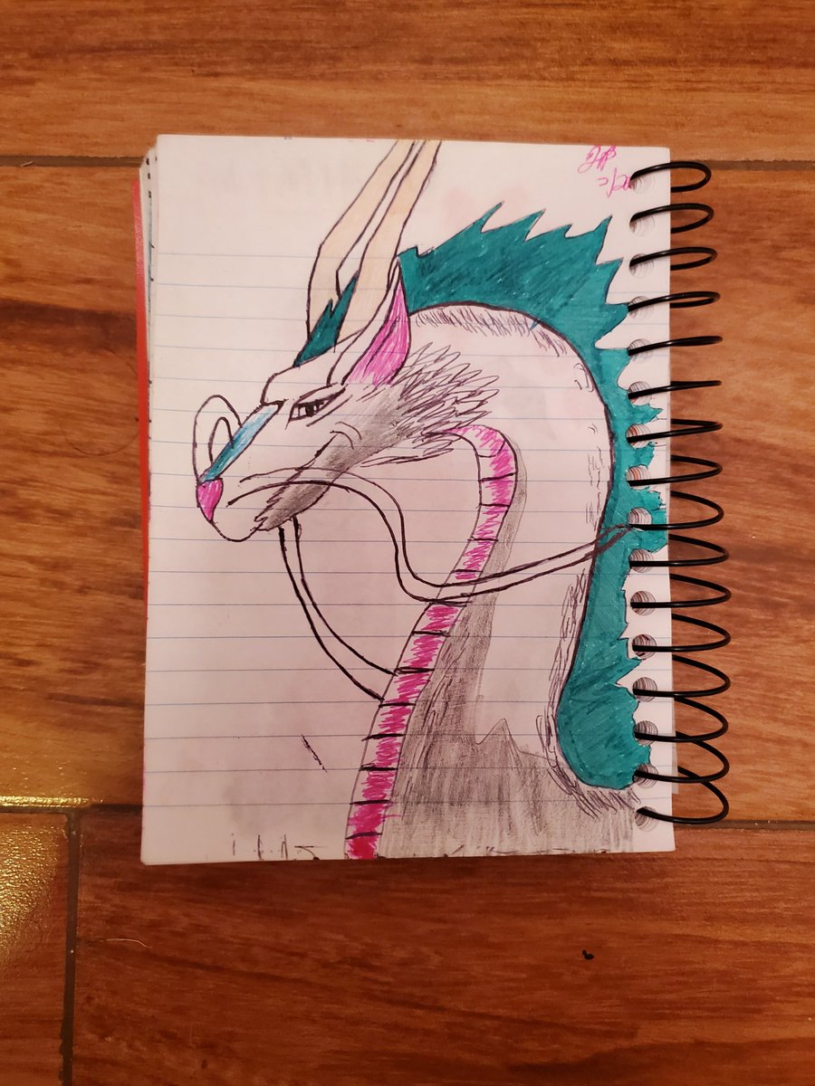 Billiejeanna's tweet photo. I liked this one of Haku, technicality wise, and spirit wise.  #Haku #Spiritedaway #drawing #inkdrawing #riverdragon https://t.co/S6FInlLef1