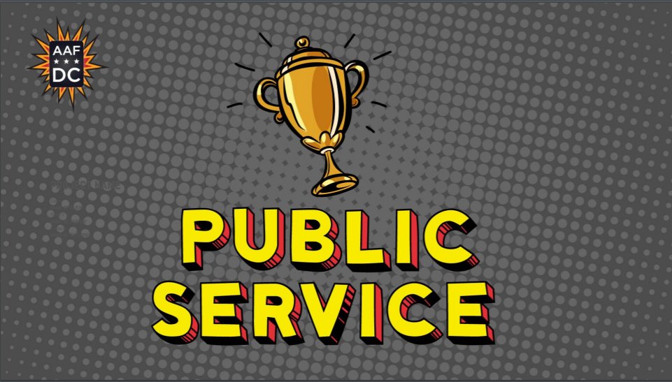 AAF_DC's tweet photo. Congrats to our Public Service #ADDY gold and silver award winners, from @peoplestv, Putnam Partners LLC, @ICF and @FreddieMac. Tune in to the live awards show now: https://t.co/EQSZbUTYnc #AAFDClive https://t.co/tkatP5BCdX