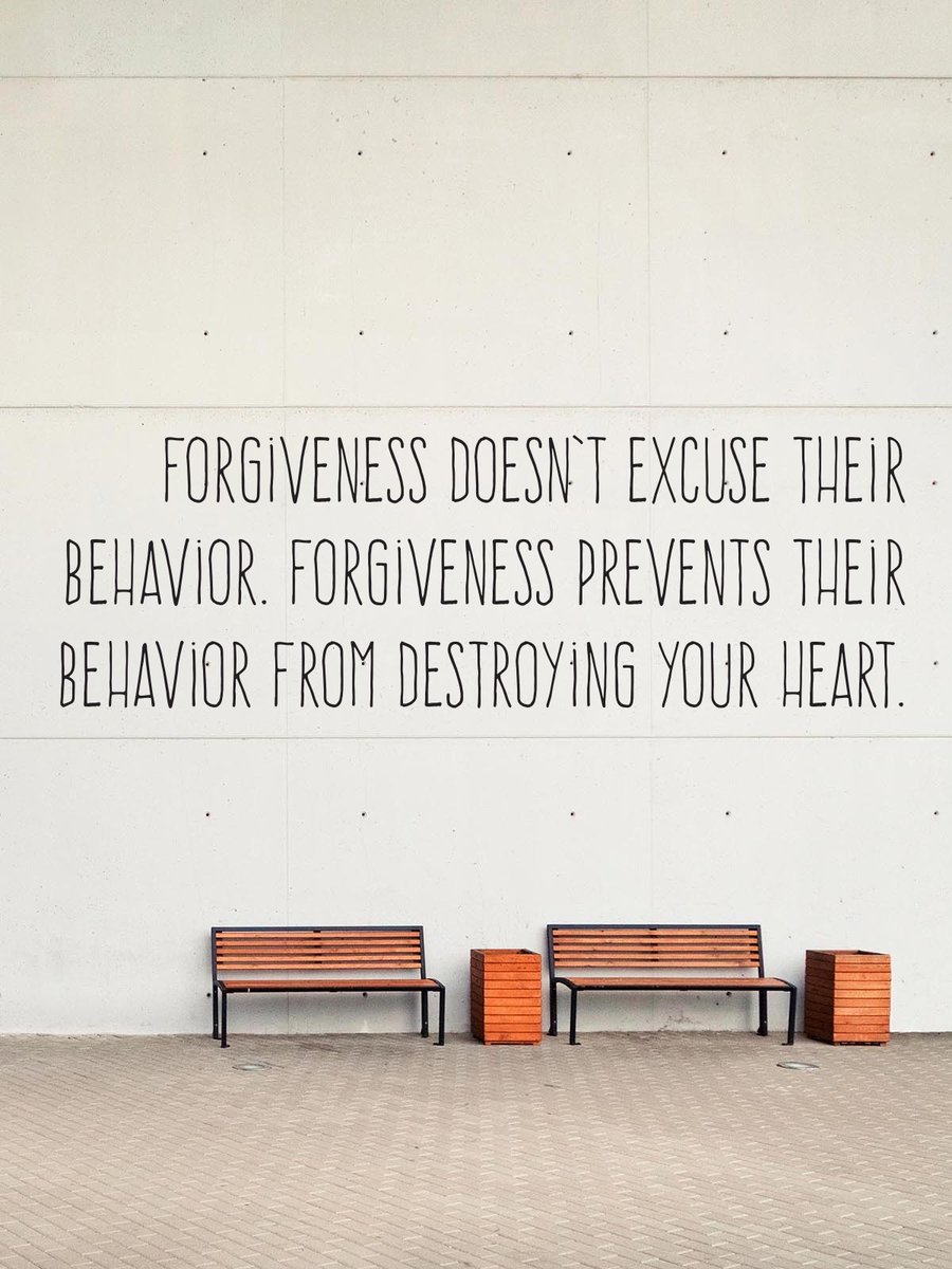 betterwaytobe's tweet photo. “Forgiveness doesn’t excuse their behavior. Forgiveness prevents their behavior from destroying your heart.” https://t.co/G7ccrRAxZu