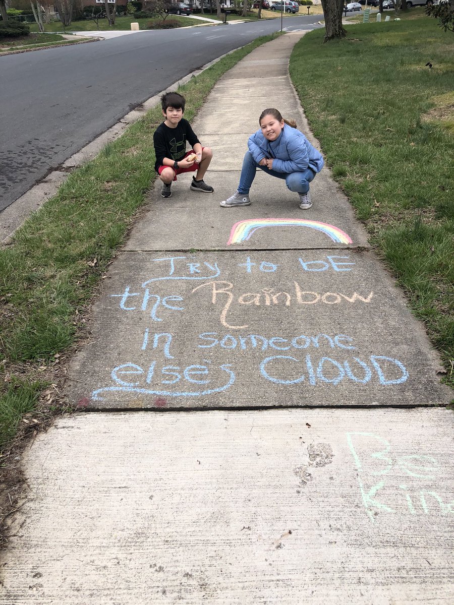 We visited many special people (driveways) today to #makekindnessviral #Unityday #SocialDistancing #AACPSAwesome @GeorgeFoxAACPS <a href="/AACountySchools/">AACPS</a> <a href="/SouthgateTigers/">Southgate Elementary</a>