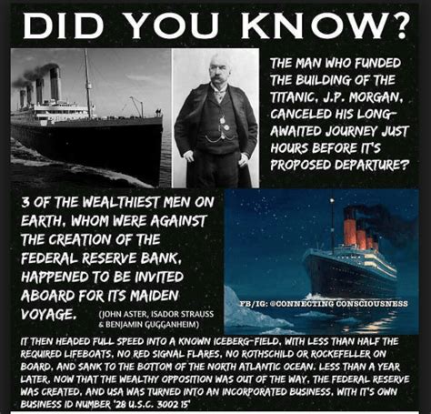 time, Britain was on a coal strike. On last minute Titanic financial owner, JP Morgan cancelled his trip due to "I'll health", only 2 days later after a new York times reporter ran into JP Morgan to find him overly healthy and excited...