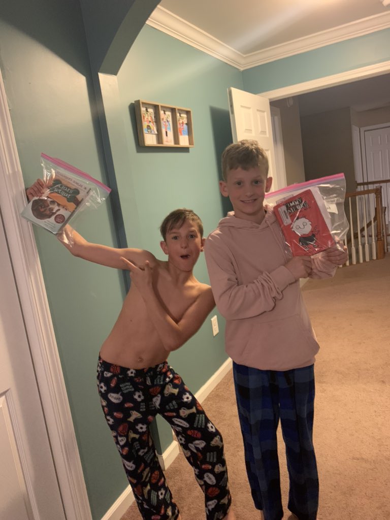 Library books for the Proudfoot boys today!!  Thanks to <a href="/mcps_va/">MCPS</a> for being so amazing!!  MCPS is a great place to learn and work.  #learningneverstops #gottaloveagoodbook #flipgridherewecome