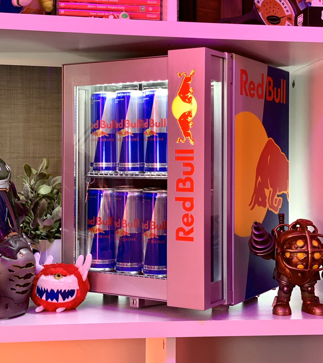Red Bull mini fridge