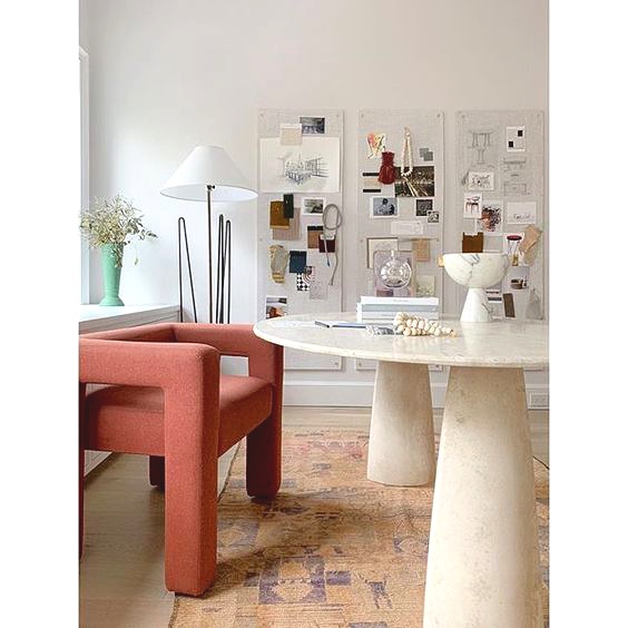 Work from home office inspiration! All you need is a fabulous Dining Room Table and things that inspire you to get down to business...

Photo inspiration by <a href="/athenacalderone/">Athena Calderone</a>