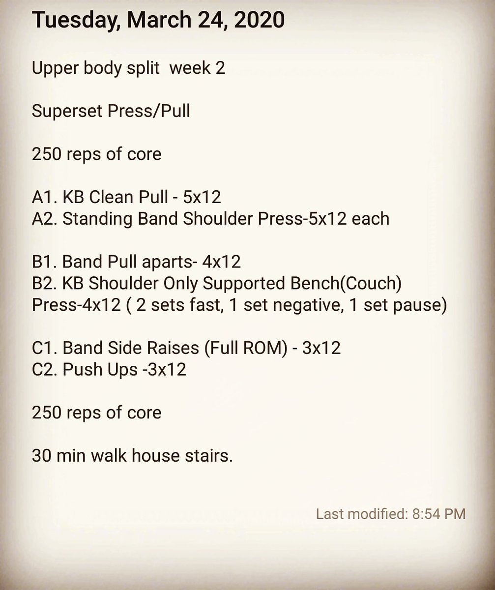 PriceChrisCoach's tweet photo. Start of week two of personal program. #FindAWay #GettingBetterLand https://t.co/ZSAr3mOIvx