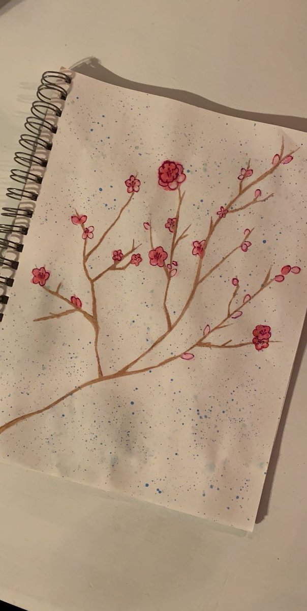 I painted a Cherry Blossom Tree for #TalentTuesday 🌸 #RedskinsVSpiritweek #classof2021
