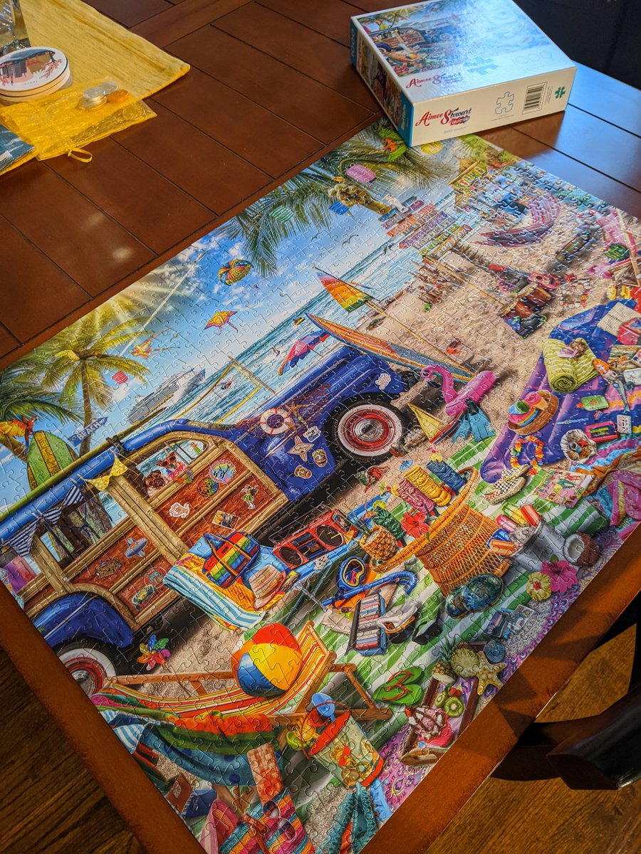 Finished this 1000 piece I started two days ago and now I need a new one.  @APS_SPARK #CreateDay #VirtualSpiritWeek