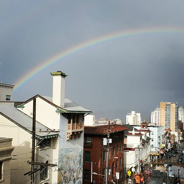 Huge rainbow in SF, right out my window as I work from home. 🌈☔🌧️💐 ift.tt/33KO1gi