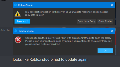 Alan Plasma Node On Twitter Why Does Roblox Studio Update So