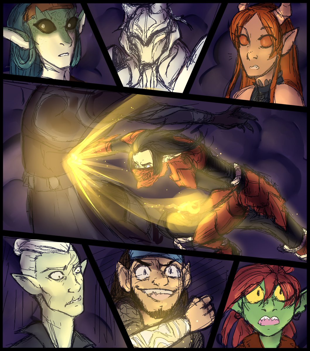 CYLUOS's tweet image. Our DM allows us personal virtues, which gave our monk ten attacks in one turn. Our halfling has gloves that can control time, so he 'replayed' the monk's turn, enabling 20 attacks. Total of 324 damage. #dungeonsanddragons #DnD