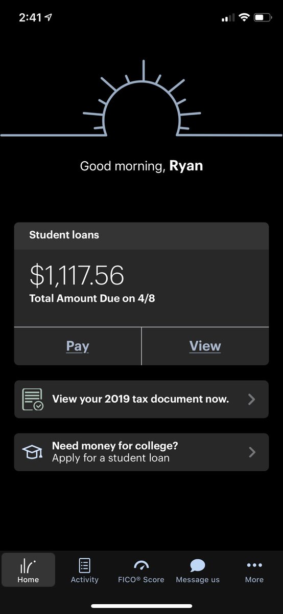 RMUpuck21's tweet photo. I’d love to have someone pay my student loans for a month. https://t.co/It2kuofQuc