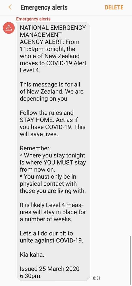 FuelGrace's tweet image. Why is Australia's warning message so shit? Why was it only sent to Telstra customers? Here is New Zealand's. Simple. Comprehensive. Kind. Do Better @ScottMorrisonMP #coronavirusau #covid19australia #ScottyFromMarketing